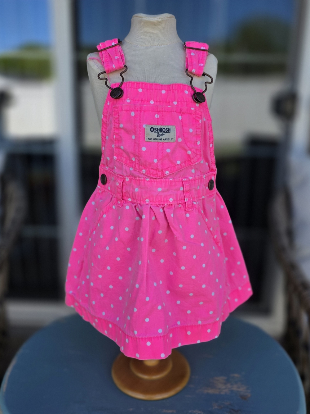 OshKosh B'gosh Pink Polka Dot Jumper Dress 18M